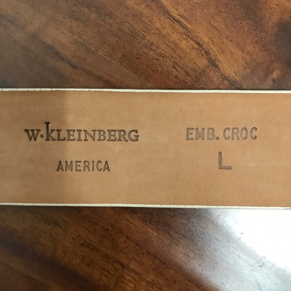 W. Kleinberg Embossed Crocodile Belt